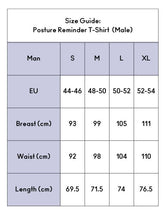 Load image into Gallery viewer, Swedish Posture - Posture Reminder T-Shirt for Men - Posture Corrector, Black or White