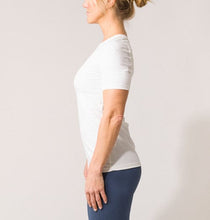 Load image into Gallery viewer, Swedish Posture - Reminder Posture T-Shirt for Women - Posture Corrector, Black or White