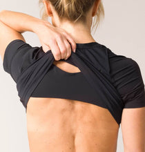 Load image into Gallery viewer, Swedish Posture - Reminder Posture T-Shirt for Women - Posture Corrector, Black or White