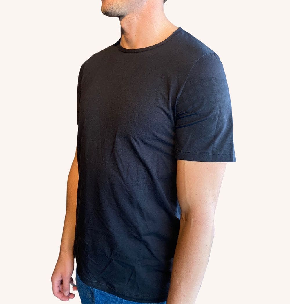 Swedish Posture Men's Posture Cotton T-Shirt Posture Corrector Black or White