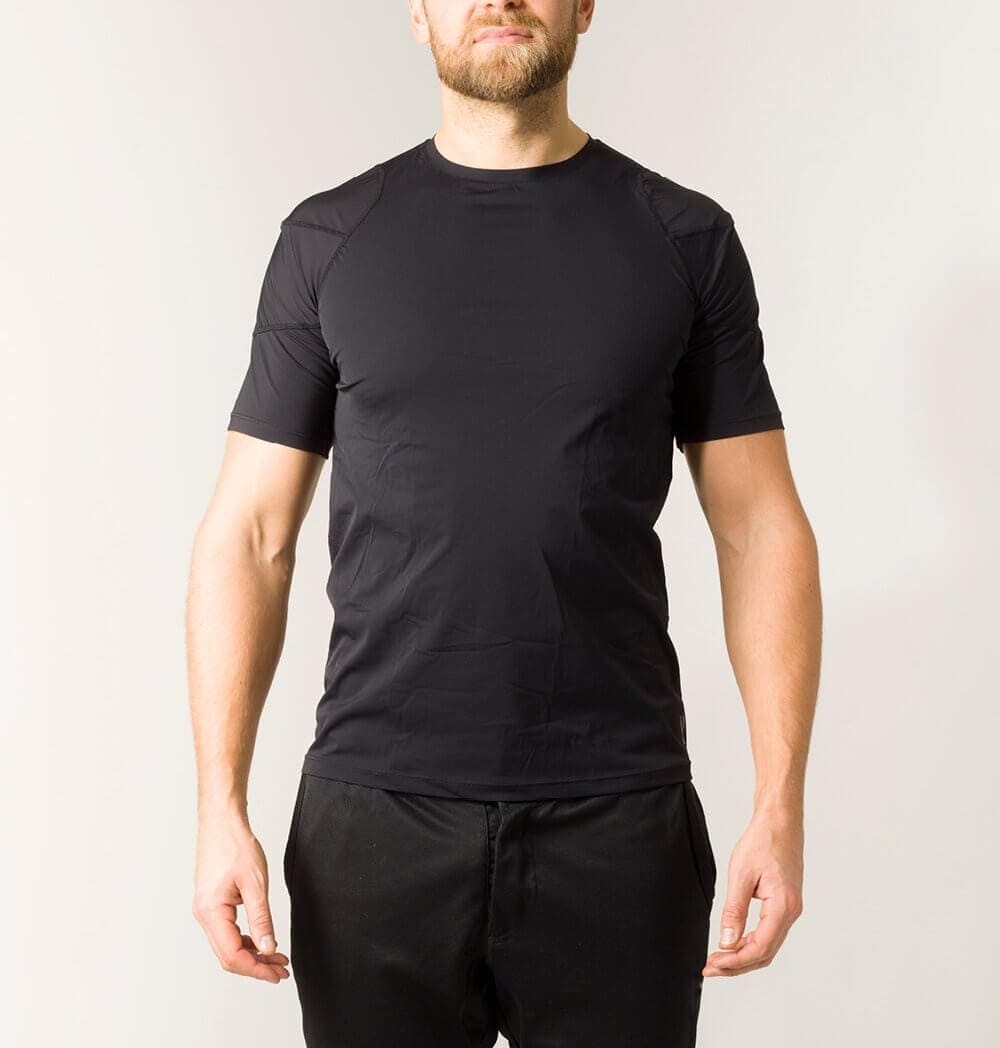 Swedish Posture - Posture Reminder T-Shirt for Men - Posture Corrector, Black or White