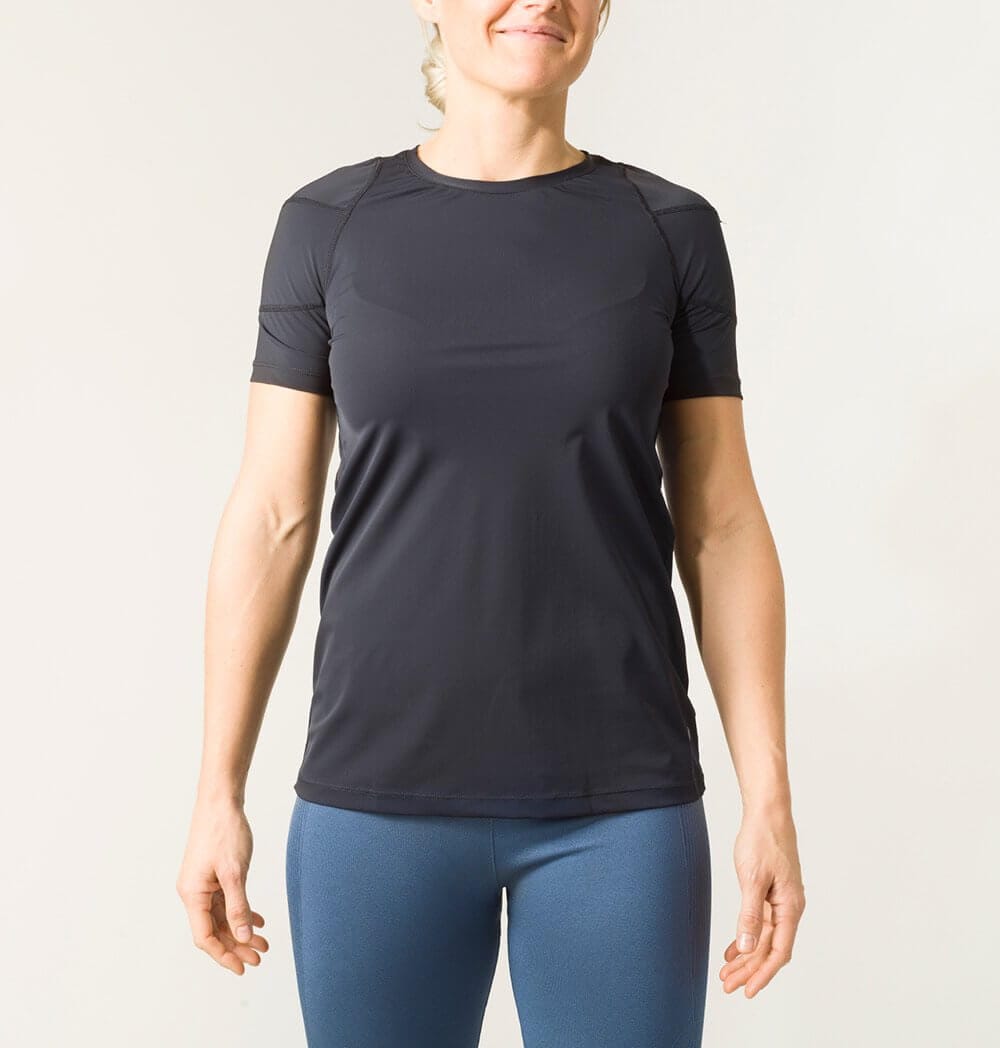 Swedish Posture - Reminder Posture T-Shirt for Women - Posture Corrector, Black or White