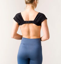 Load image into Gallery viewer, Swedish Posture - Feminine Shoulder Brace Bolero - Black
